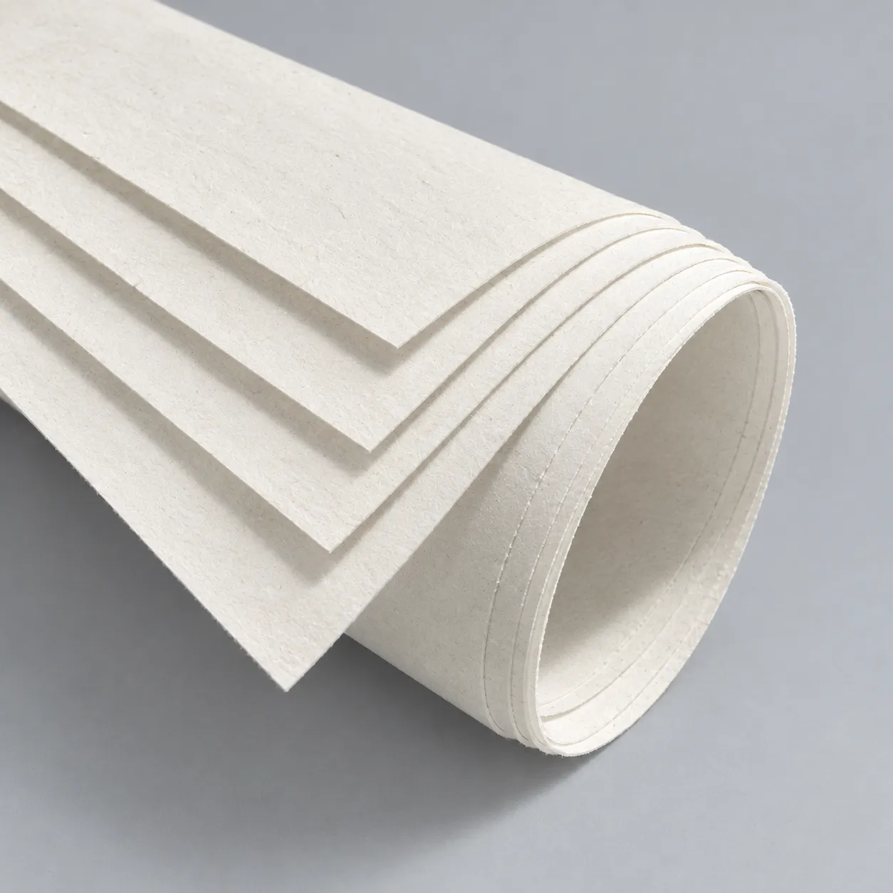 Recycled organic cotton paper sheets for sustainable packaging